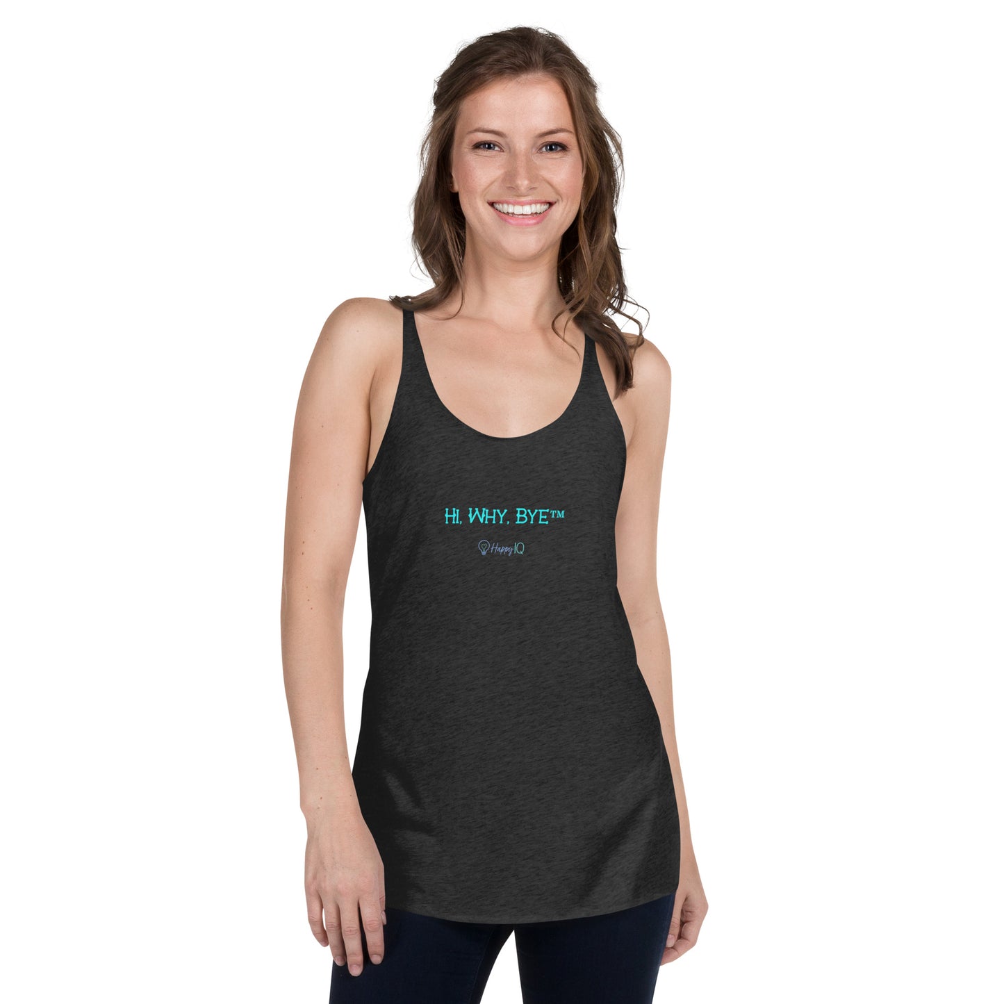 HappyIQ - Hi, Why, Bye - Women's Racerback Tank